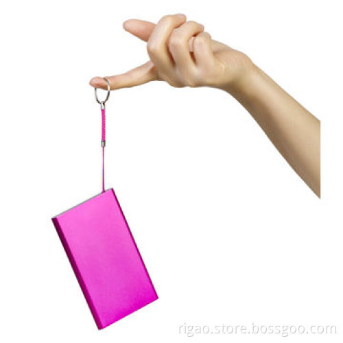Real capacity 4,000mAh aluminum shell slim size portable power bank